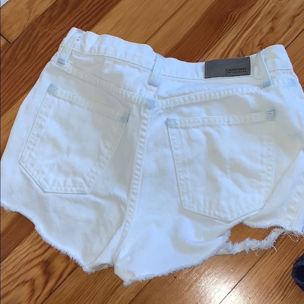 LF CARMAR RIPPED WHITE SHORTS (JEAN)